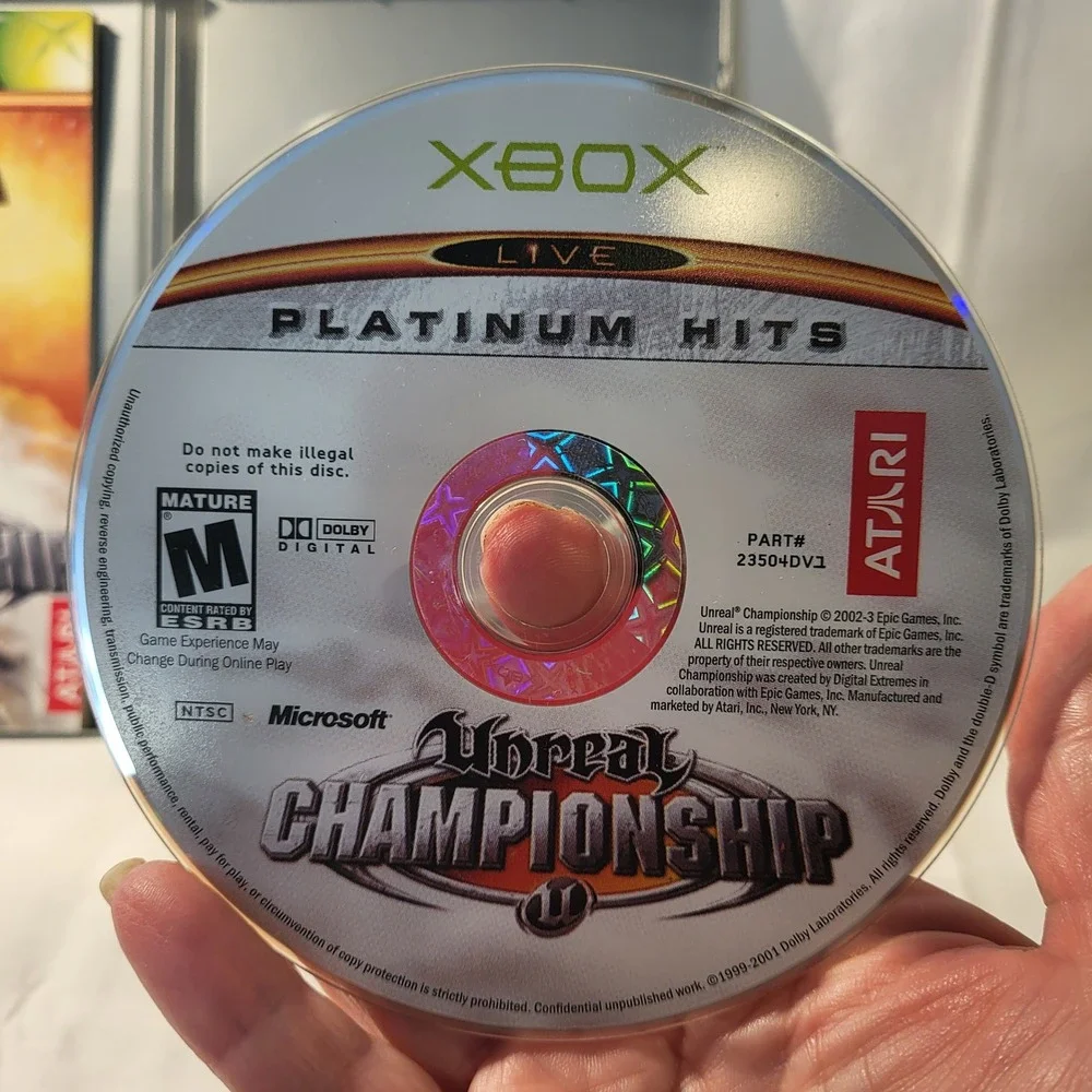 Xbox Unreal‎ Championship Platinum Hits Video Game Disc W/ Manual